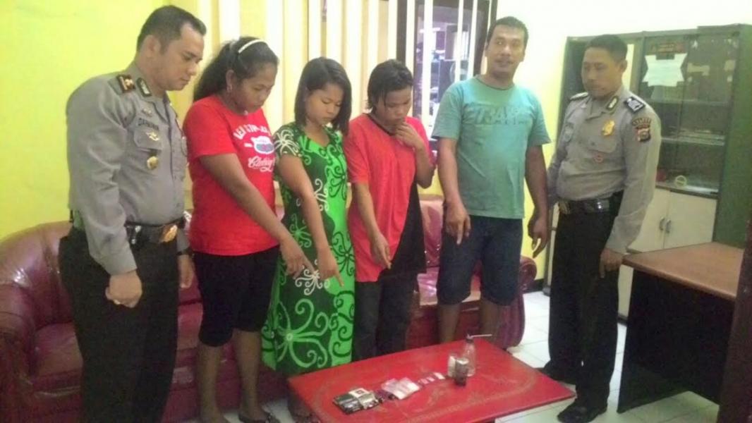 Polsek Tapung Bekuk Empat Pelaku Narkoba, Tiga Diataranya Wanita