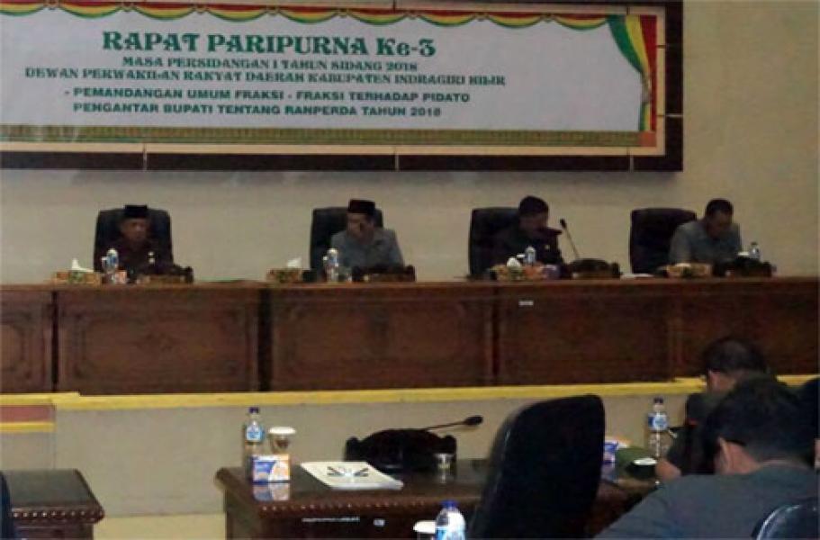 7 Fraksi di  DPRD Pertanyakan Sejumlah Ranperda Usulan Pemkab Inhil