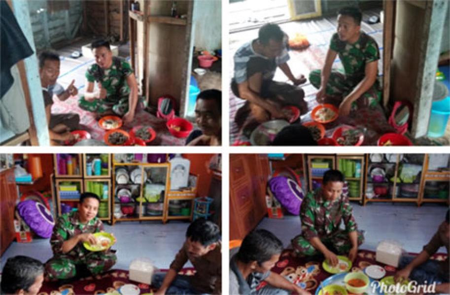 Babinsa Koramil 08/Mandah Laksanakan Komsos Dengan Warga Desa Batang Tumu Mandah
