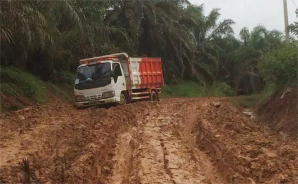 Jalan Menuju SP 4 Rusak Parah, Hasil Pertanian Warga Tertahan
