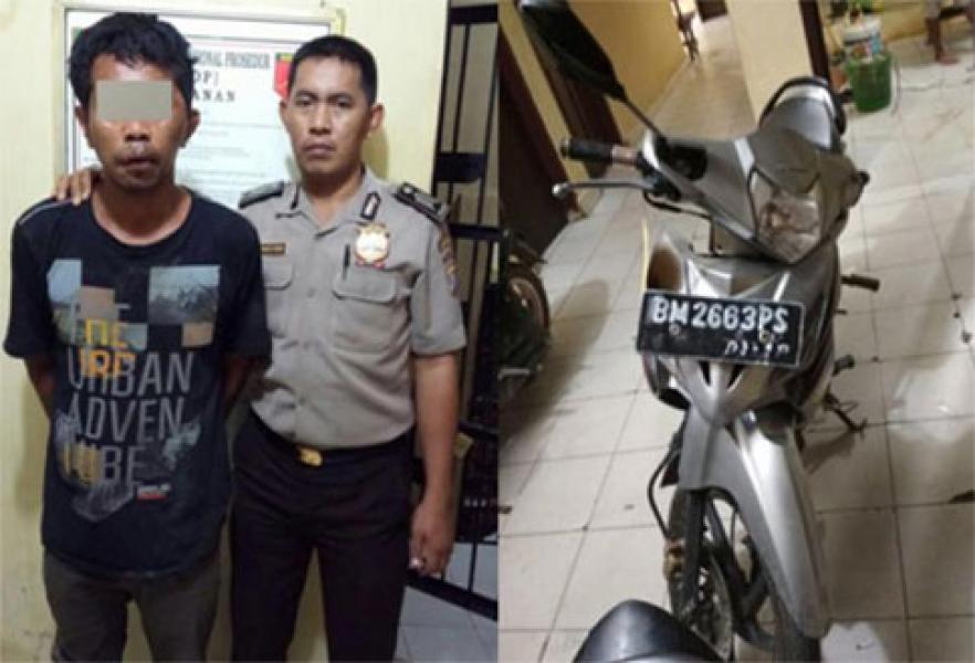 Maling Motor Jamaah saat Sholat, Pemuda Bagan Sinembah Bonyok Dipelasah Warga