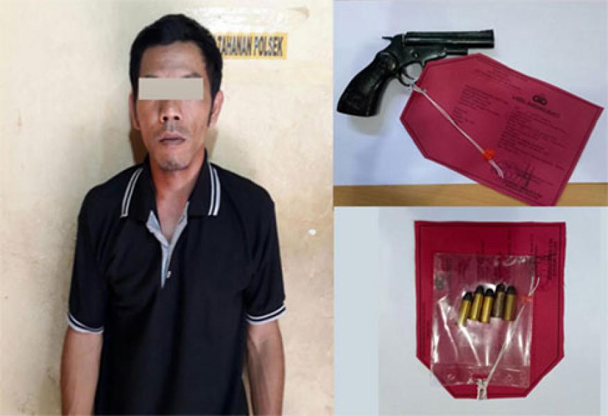 Miliki Senpi Rakitan Kaliber 38, Pemuda Tapung Jaya Ditangkap Polisi
