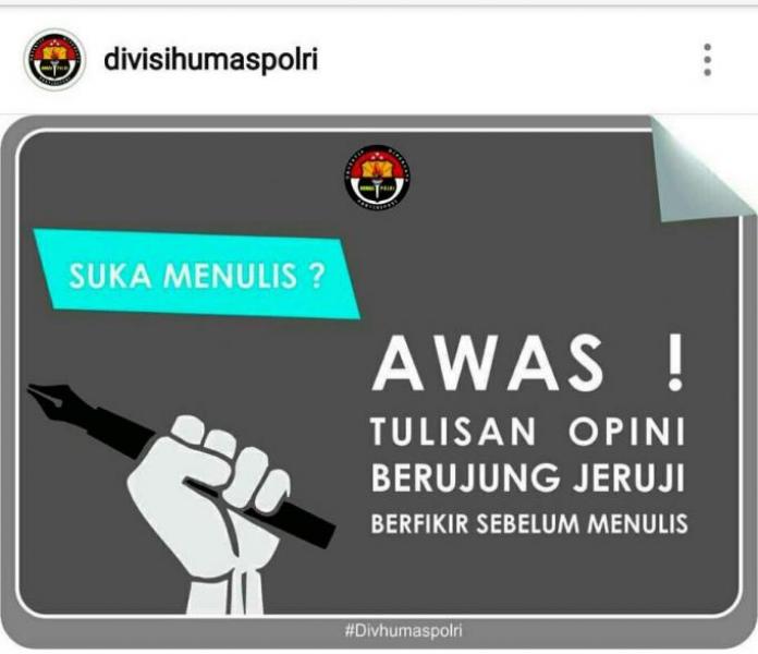 Poster Polri Ini Takut-takuti Penulis Opini?