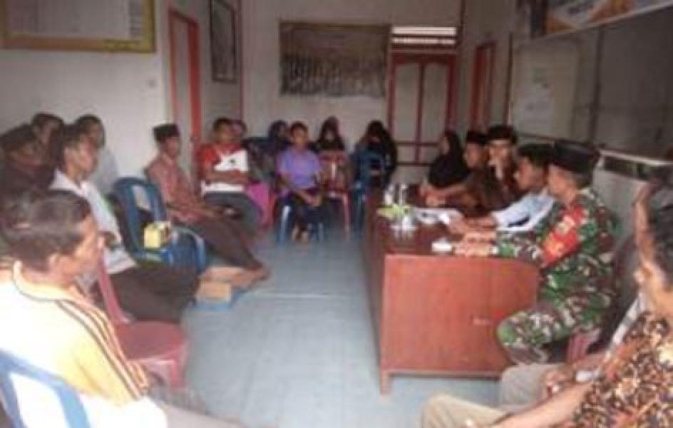 Babinsa Koramil 08/Mandah Hadiri Musyawarah Pendistribusian Penyaluran Beras Rastra/Raskin