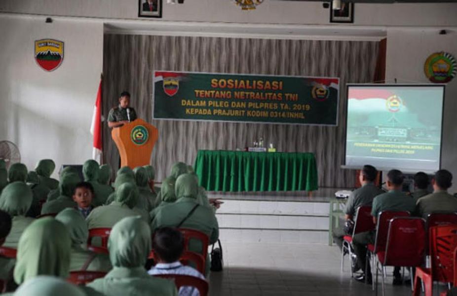 Dandim 0314/Inhil Tekankan Prajurit, Netralitas TNI pada Pileg dan Pilpres 2019 Adalah Harga Mati