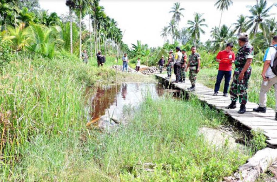 Dandim Inhil Tinjau Rencana Lokasi Sasaran TMMD Ke106