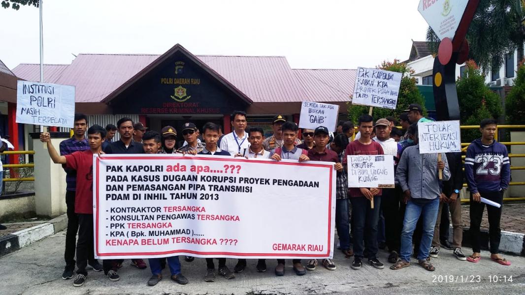 Gemarak Desak Polda Riau Segera Tetapkan Wakil Bupati Bemgkalis Sebagai Tersangka