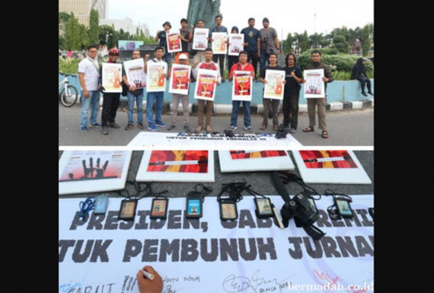 Jurnalis di Pekanbaru Desak Presiden Cabut Remisi Pembunuh Prabangsa