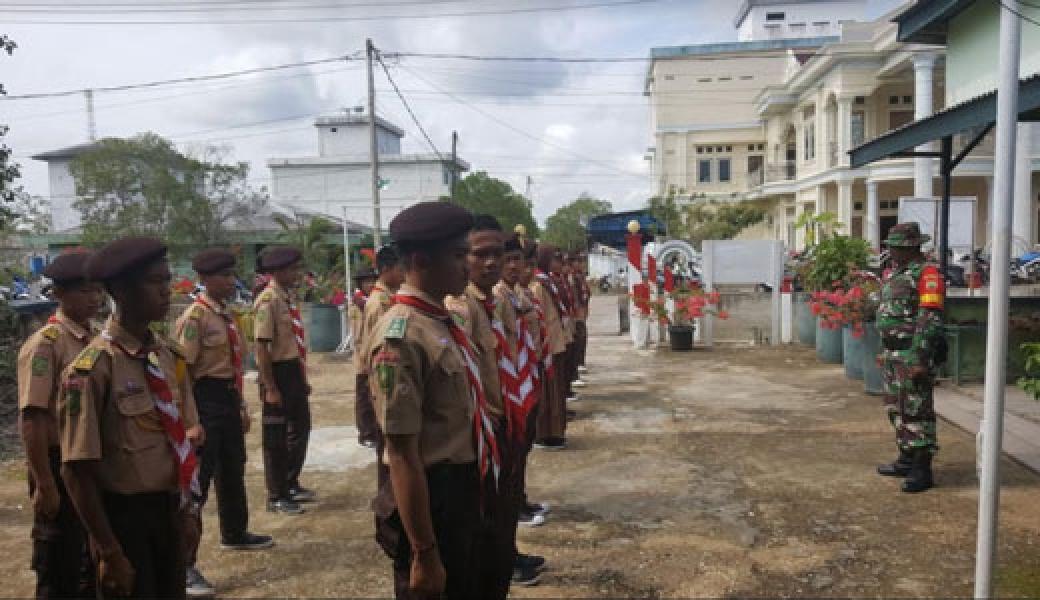 Koramil 02/Tanah Merah: PBB Mampu Tumbuhkan Karakter Positif Pada Siswa