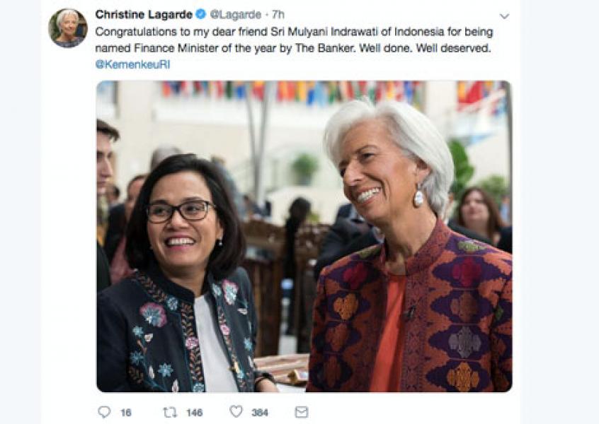 Lagi, Sri Mulyani Dinobatkan Jadi Menteri Keuangan Terbaik