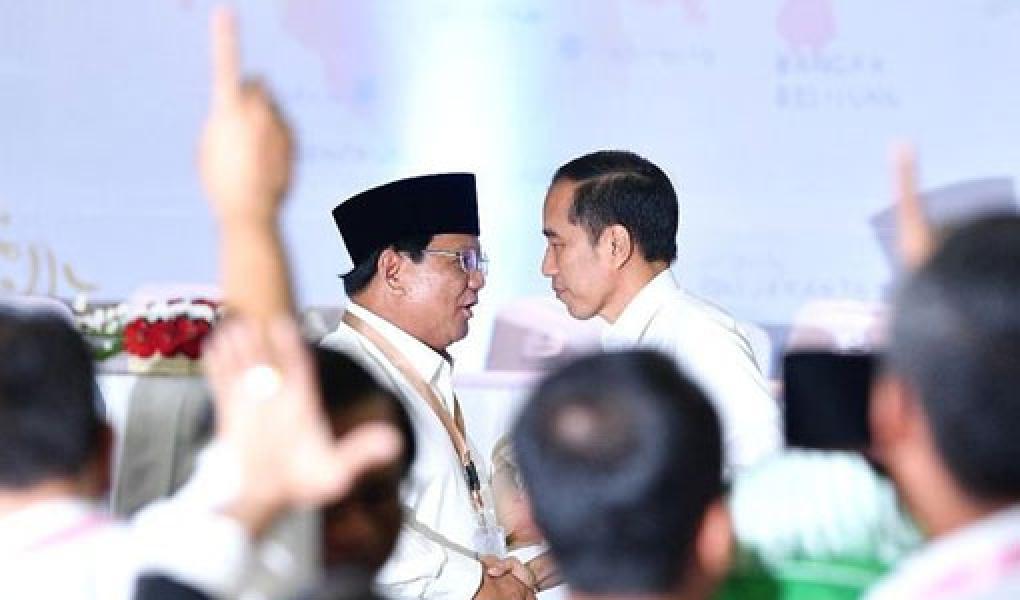 Median: Elektabilitas Jokowi dan Prabowo Selisih 1 Digit