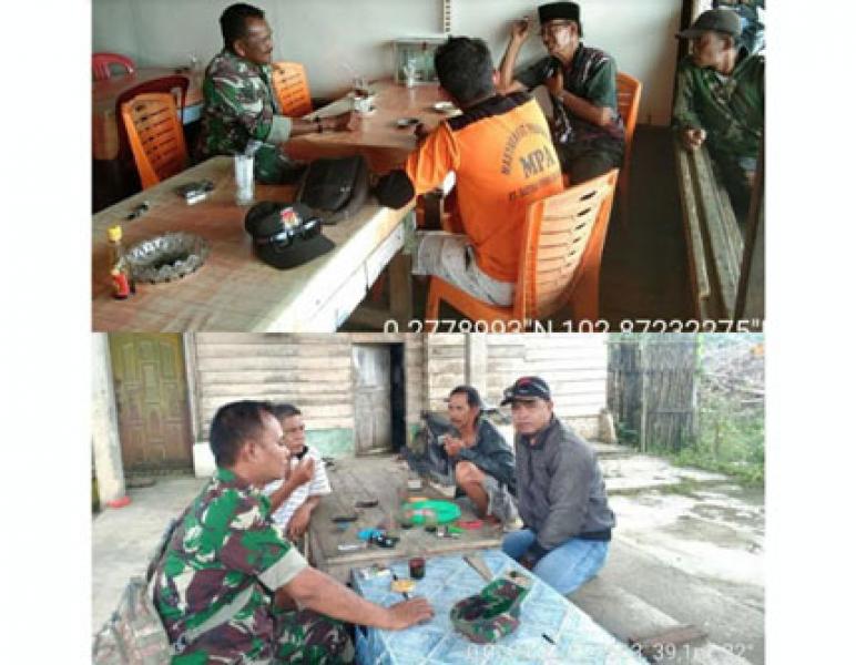 Babinsa Koramil 15/KK Kodim 0313/Kpr Sosialisasi Antisipasi Bencana Dan Karhutla