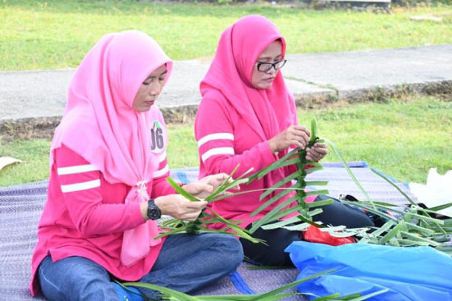 DWP Kabupaten Bengkalis Gelar Lomba Lipat Lipan Daun Pandan