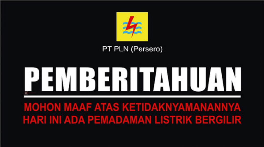 Jadwal Pemadaman Listrik di Pekanbaru Tanggal 21 Januari