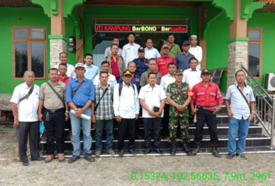 Koramil 15/KK Kodim 0313/Kpr Dan Upika Teluk Meranti Rakor Antisipasi Karhutla
