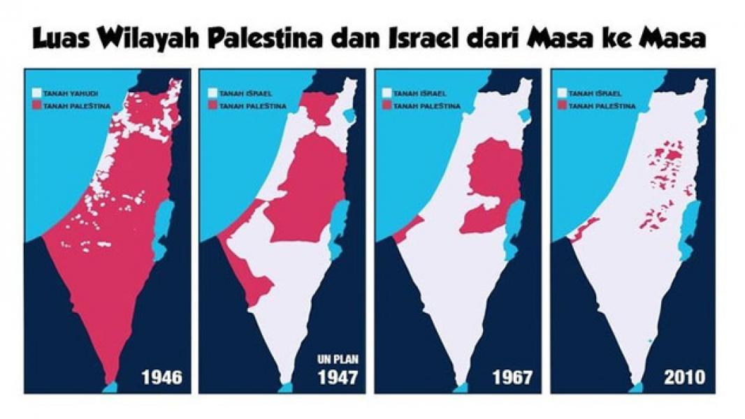 Makin Susut, Ini Gambar Peta Palestina Baru Buatan Trump