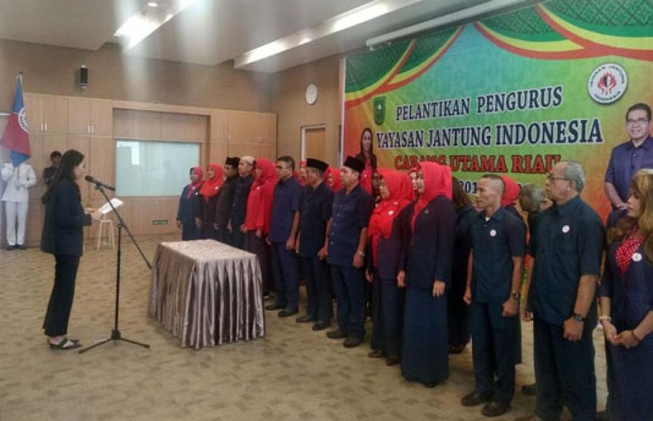 Pengurus Yayasan Jantung Indonesia Cabang Riau Resmi Dilantik