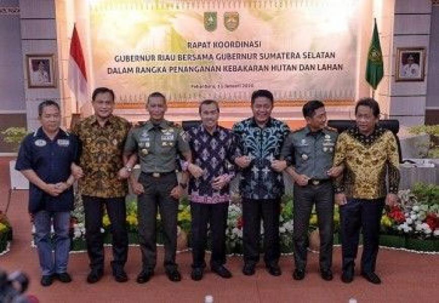 Riau dan Sumsel Sepakat Atasi Karhutla Bersama