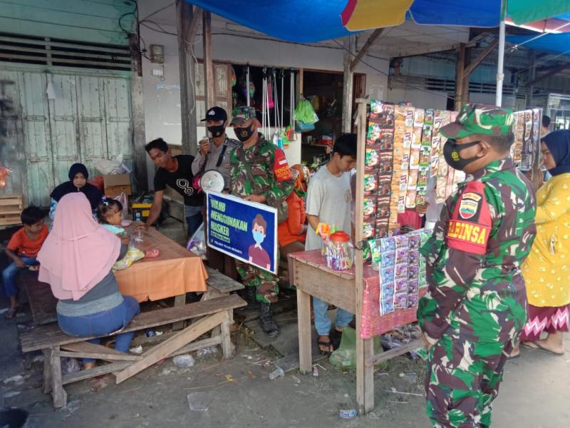 Personil Polsek Teluk Meranti Gencar Laksanakan Ops Yustisi Bersama TNI 