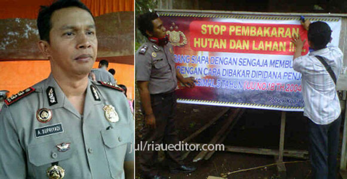Polres Pelalawan Tahan 3 Warga Pembakar Lahan