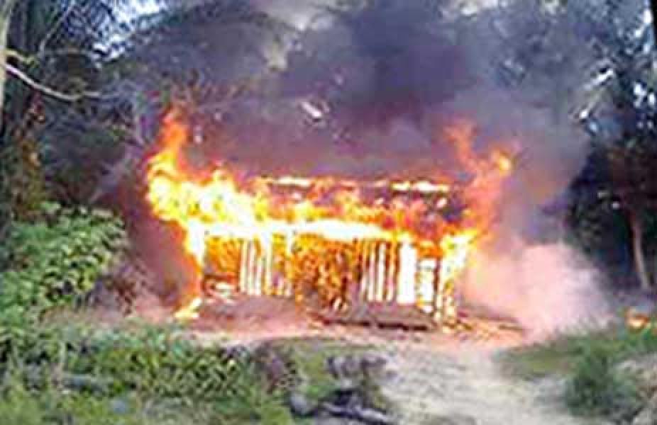 Sepulang Berladang, Rumah Ludes Terbakar