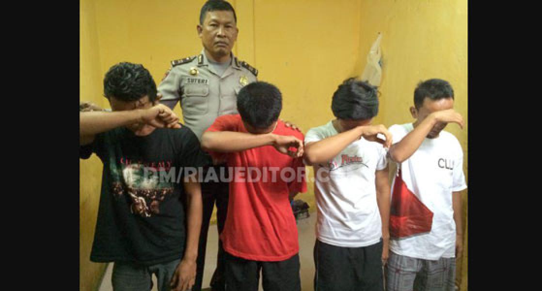 Empat Pelaku Pencurian Spesialis Pecah Kaca Ditangkap