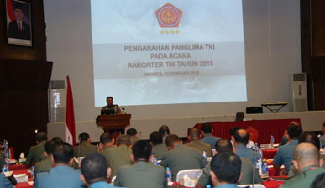 Panglima TNI Beri Pengarahan Peserta Rakorter TNI