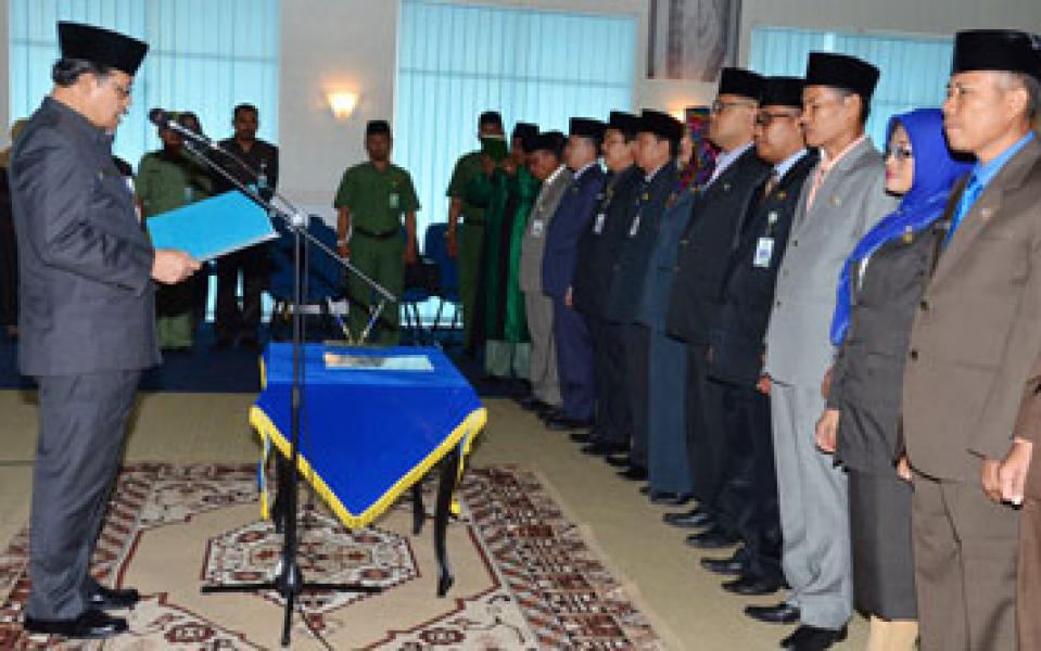 Sekdakab Bengkalis Lantik 12 Pejabat Eselon III