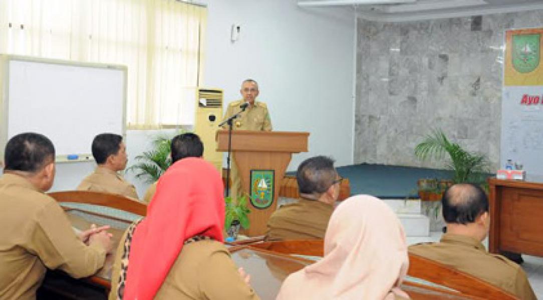 Lima Instansi Pemprov Riau Teken Pakta Integritas
