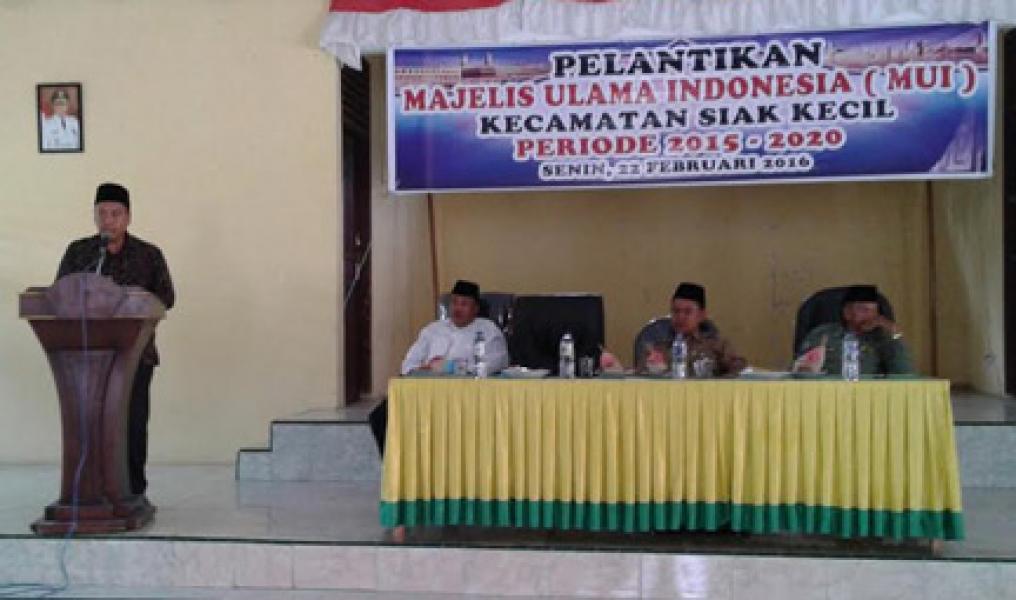 MUI Kecamatan Siak Kecil Dikukuhkan
