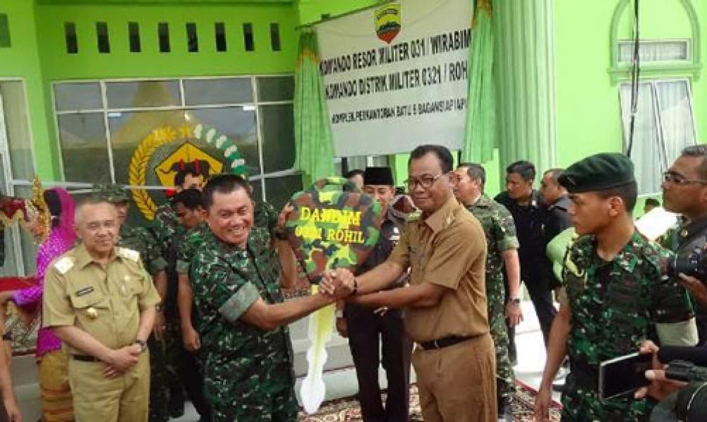 Pangdam I BB Resmikan Makodim 0321 Rokan Hilir