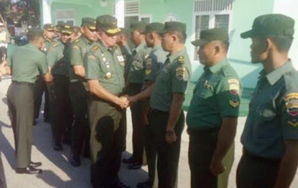 Pangdam I BB Singgah di Koramil 06 Mandau