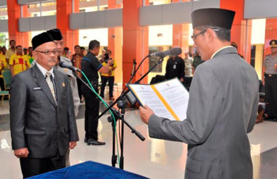 Pelantikan H Agus Rianto SH Sebagai Sekda Inhu Berjalan Lancar