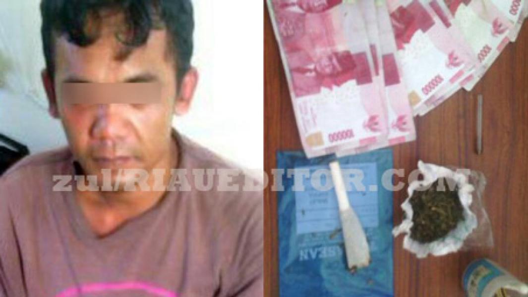 Pemilik Ganja dan Uang Palsu Diciduk Polsek Pangkalan Kuras