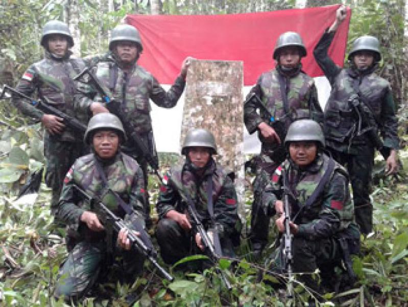 TNI Temukan Patok Batas RI-PNG