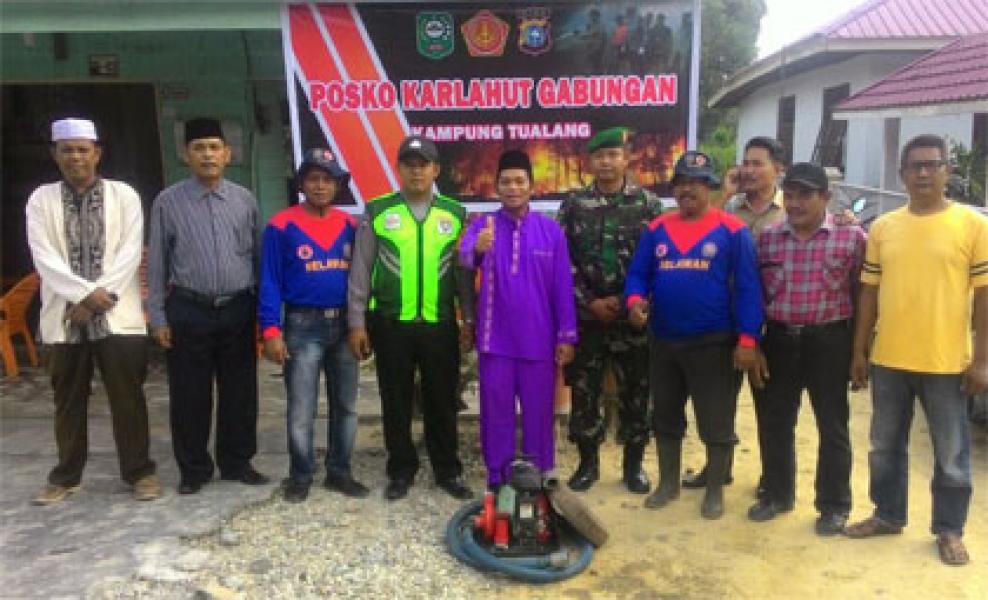 Cegah Karlahut, Koramil Perawang dan Penghulu Dirikan Posko Karlahut 