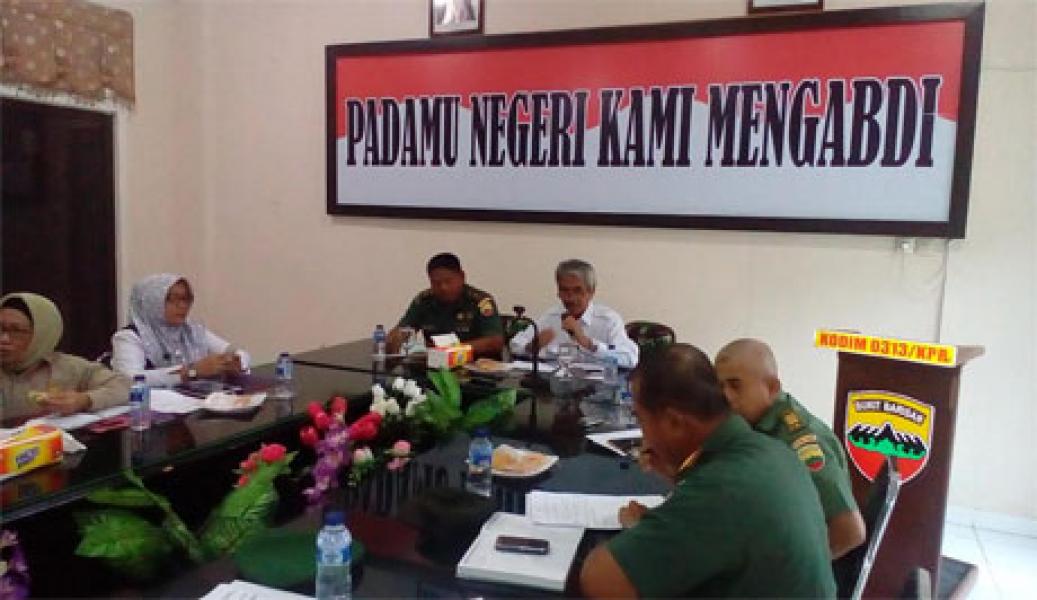 Kodim 0313/Kampar Terima Kunker Ditjen Kementrian Pertanian Tanaman Pangan RI