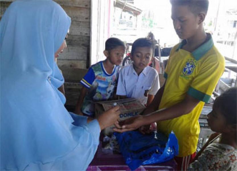 Musim Pancaroba, Puskesmas Panipahan Cek Darah dan Bagikan Kelambu