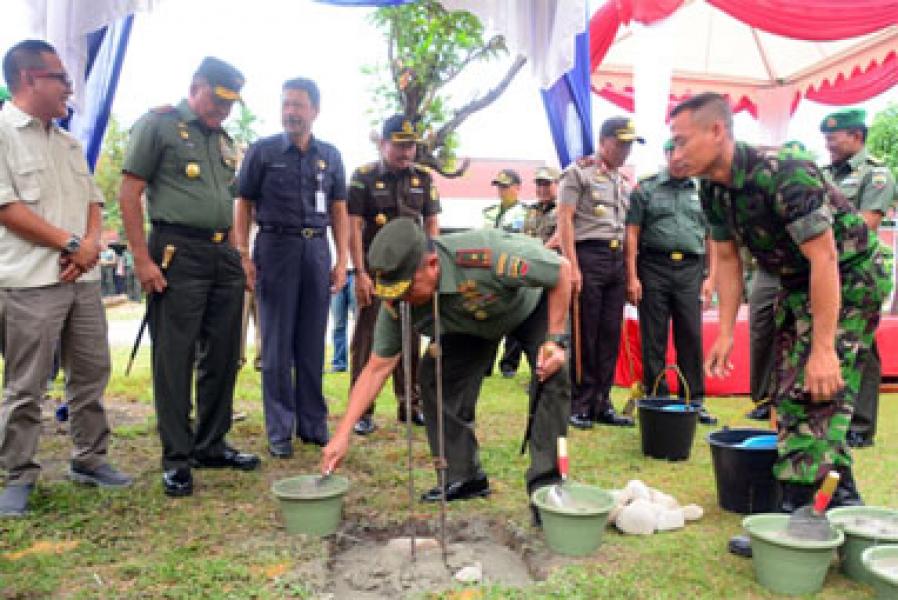 Pangdam I/BB Hadiri Peletakan Batu Pertama Pembangunan Asrama Pancasila yang Terbakar