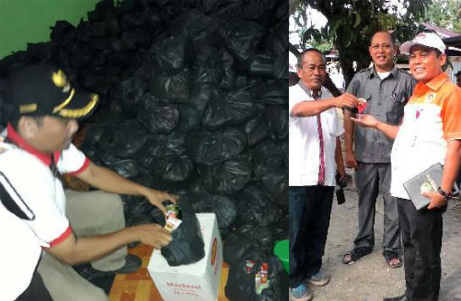 Polres Kampar Amankan Ribuan Paket Sembako Pilkada di Salo