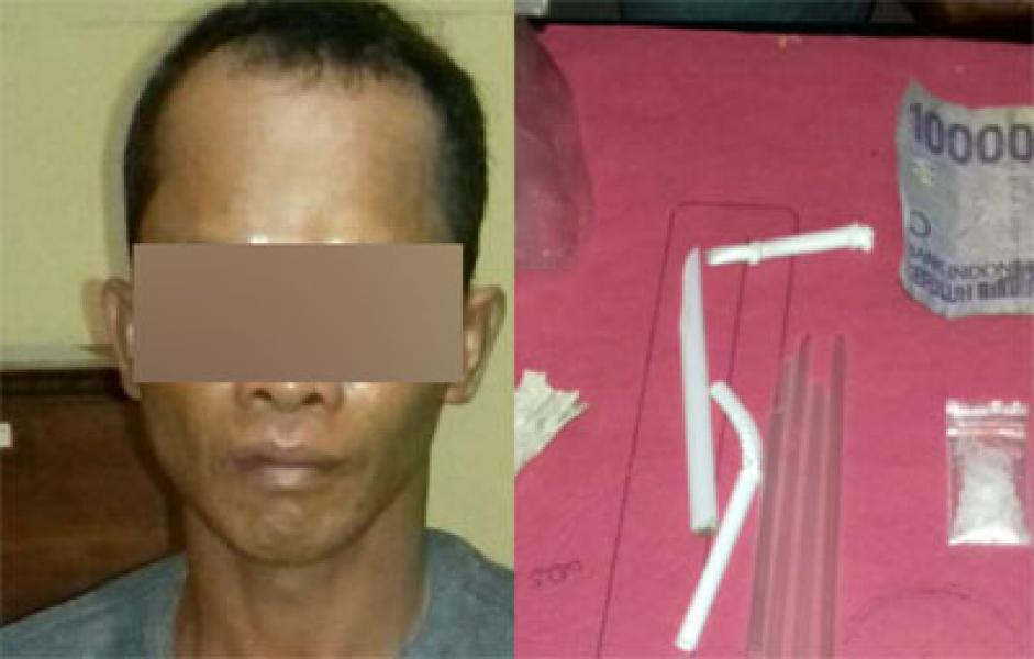 Polsek Pangkalan Kuras Amankan Seorang Petani Pelaku Narkoba