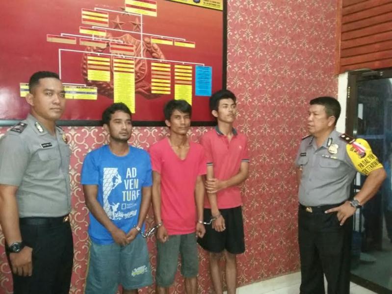 Polsek Tenayan Raya Bekuk Komplotan Perampok Bersenpi di SPBU KM 15 Jalan Lintas Timur 