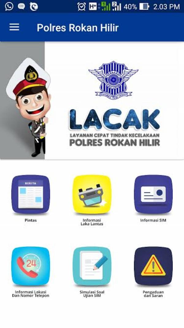 Sat Lantas Polres Rohil Luncurkan Aplikasi Pelayanan Publik 