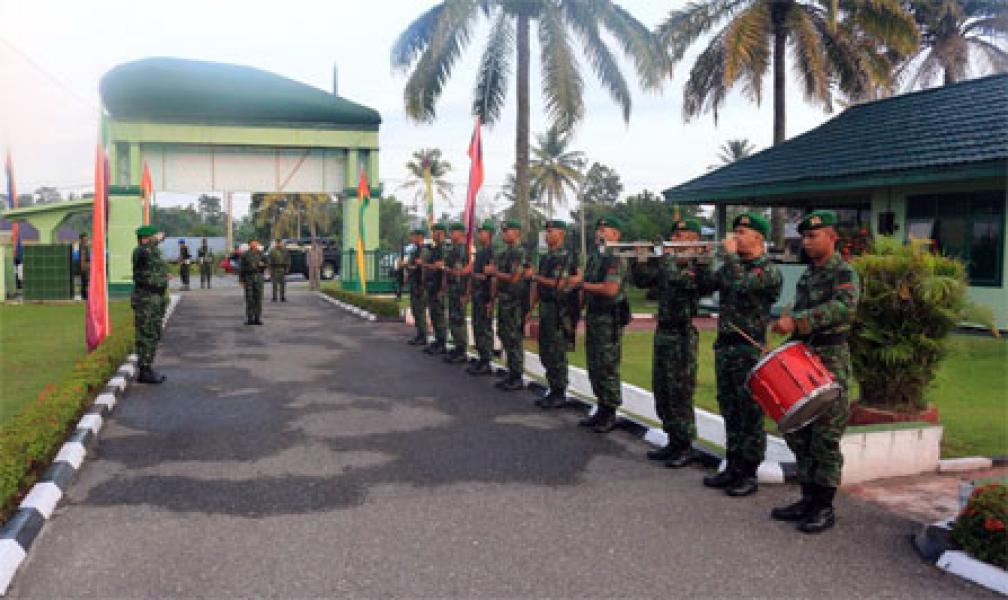 Yonif 132/BS Sambut Kunjungan Kerja Danrem 031/WB