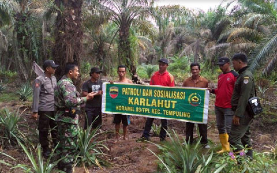 Cegah Karhutla, Koramil 03/Tempuling Selalu Sinergis Dengan Berbagai Pihak