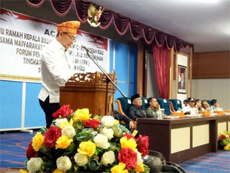 Dandim 0313/Kpr Hadiri Temu Ramah Kabinda Riau Ke Rohul