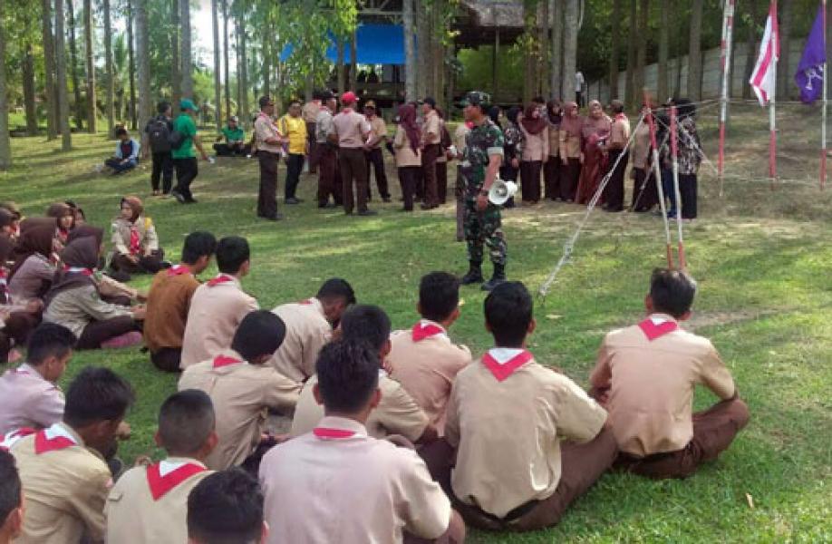 Danramil 16/Tapung: Pramuka Mempererat Persatuan Dan Kesatuan