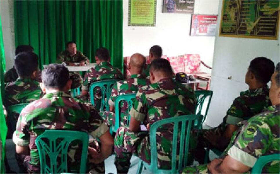 Danramil Kuindra Tegaskan Netralitas TNI Kepada Jajaranya