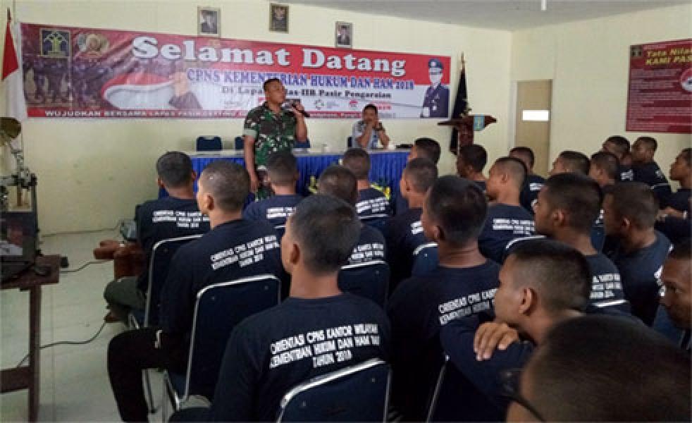 Danramil Rambah Pemateri Wawasan Kebangsaan Dan Bela Negara Di Orientasi CPNS Kemenkumham