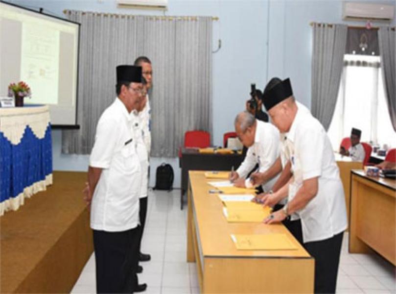 Kepala OPD Di Bengkalis Tandatangani Komitmen Peningkatan Maturitas